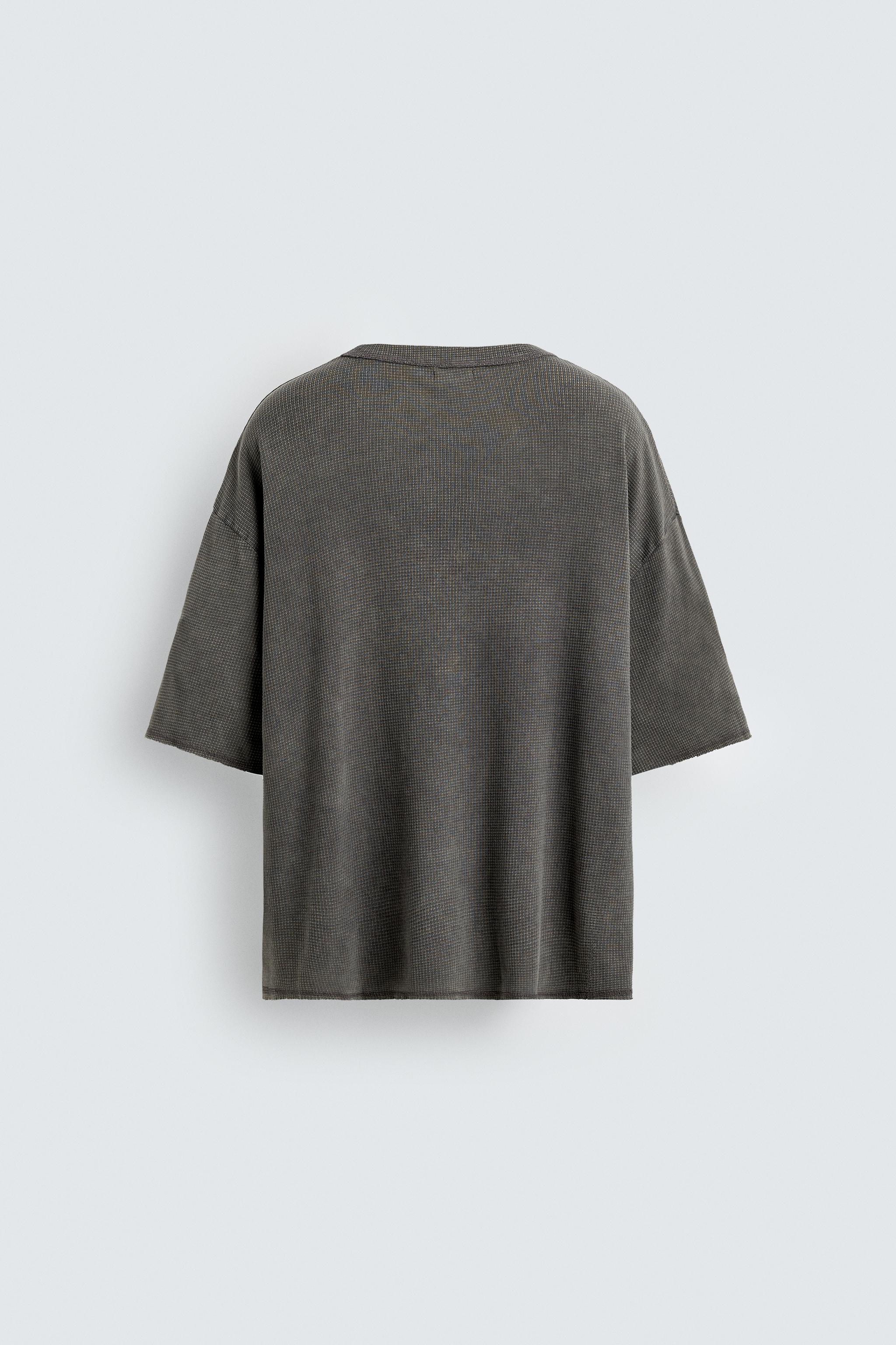 WASHED PRINTED KNIT T-SHIRT